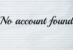 ما معنى no account found؟