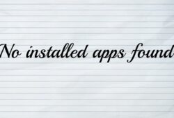 ما معنى no installed apps found؟