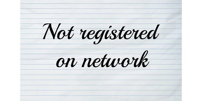 ما معنى not registered on network؟